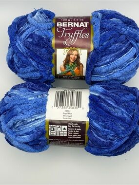 Bernat Truffles Plush Yarn - Royal Blue